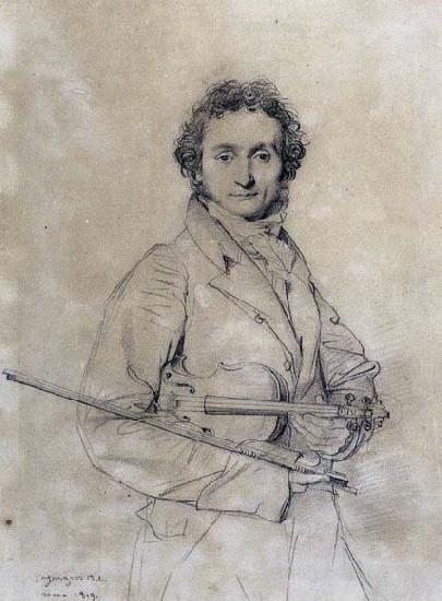 Jean-Auguste Dominique Ingres The Violinist Niccol China oil painting art